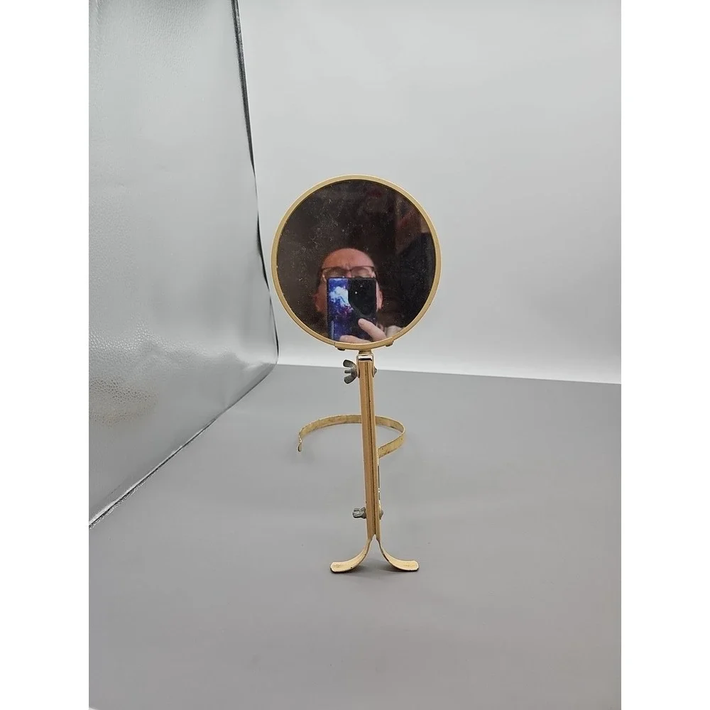 Makeup Table Mirror 1950s Mid Century German Metal Side‎ Vanity Stands